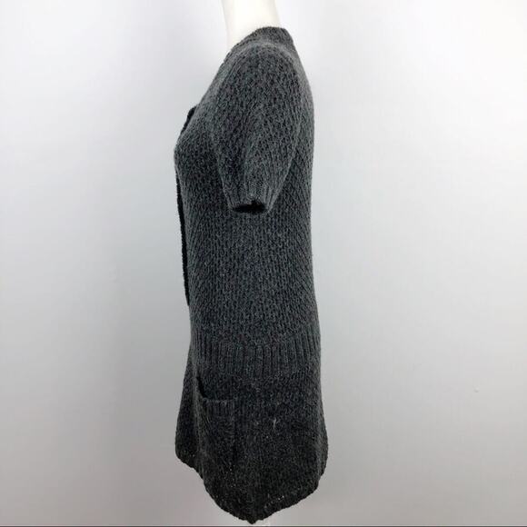 BCBGMaxzria Gray Wool Alpaca Blend Knit Sweater Dress Small - Picture 6 of 16